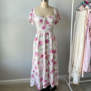 Hollister Pink Floral Maxi Dress